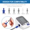 9"-17" Blood Pressure Cuff Arm, Wide-Range Standard/Medium to Large Replacement Cuff Fits M&L Size Arms, 6 Sizes of Connectors Compatible with Omron and Other Brand BP Machines (BP Cuff Included Only) view 2