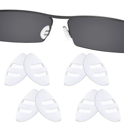 4 Pairs Air Bag Nosepads Eyeglass Nose Pads Anti-Slip Nose Pads Comfortable Air Chamber Nose Pads for Full Frame Eyeglasses Sunglasses (15mm*7mm*2mm)