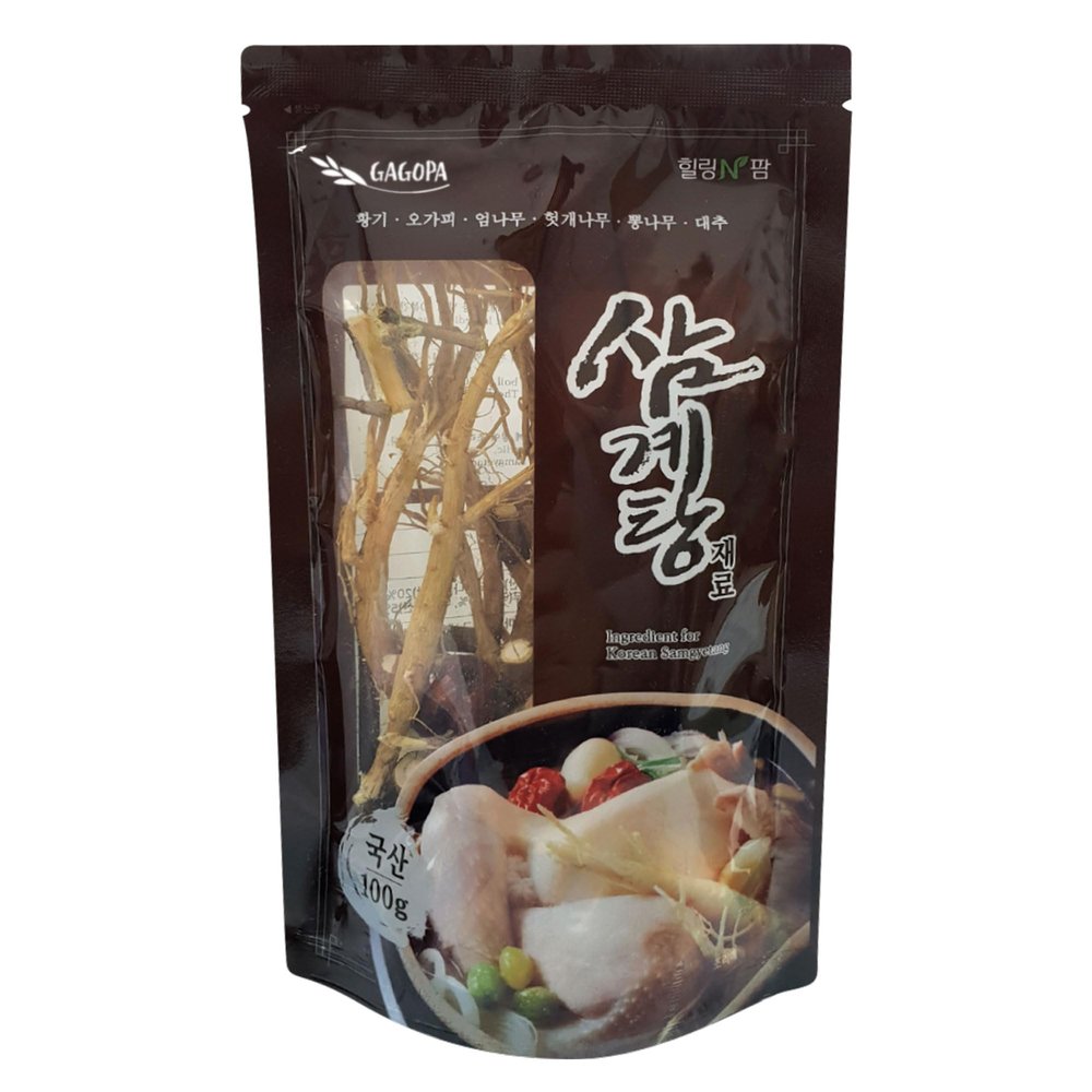GAGOPA Korean Chicken stew Samgyetang Herb Kit Korean Healthy food Chicken Soup Ingredients Korean Soup Kits Deep/RIch Taste Easy cooking (100g, Oriental medicine samgyetang)