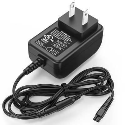 9V Scrubber Charger Fit for Homitt HM115C Electric Spin Scrubber, Power Cord AC Adapter for Homitt Cordless Bathroom Scrubber HM204C HM115CD HM115CG HM115CW Cleaning Brush, 2 Prong Charging Plug Cable