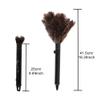 2pcs Ostrich Feather Duster for Cleaning, 9.8-16 inch Fluffy Natural Retractable Feather Duster with Retractable Handle (Black) view 2