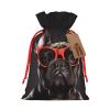 WSOIHFEC French Bulldog Christmas Gift Bags with Drawstring Burlap Christmas Treat Bags Reusable Christmas Candy Bag Gift Wrapping Bag Party Favors Bags view 1