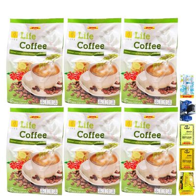 Life Coffee Ginger Instant Arabica Coffee Roast Delicious No Sugar 0% Fat Mellow Intense Strong 450g SHIPPING BY DHL Set 6 Pcs By Beautygoodshop [Get Free For You Beauty Gifts]