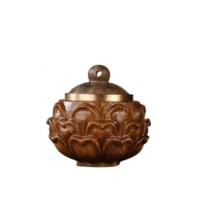 1PCS Wood Medicine Pill Box Mini Sandalwood Rescue Pill Case Portable Storage Sealed Pill Box Orgainer for Personal Health Care (Color : 2.6X2.7CM A)