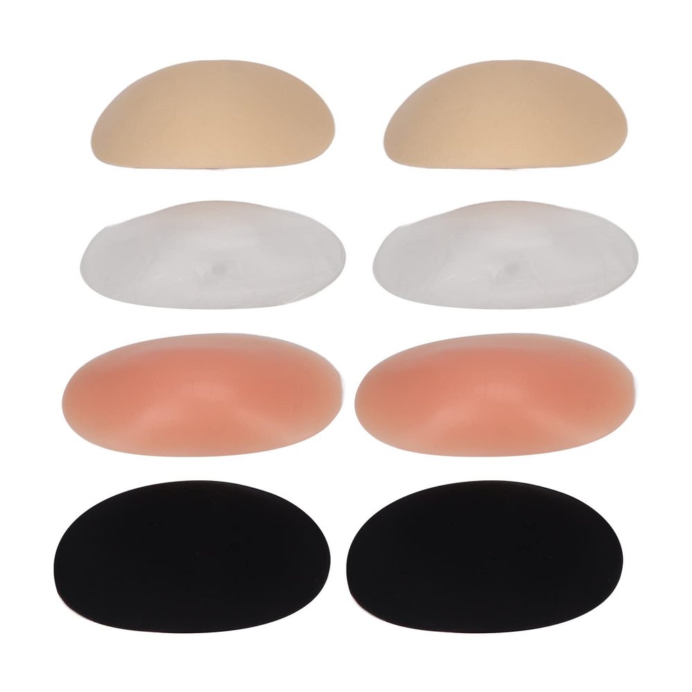 4Pairs Removable Silicone Shoulder Pads - Soft Self Adhesive Push Up Pads to Prevent Slippage for Women and Men