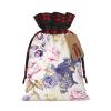 Yioniii Watercolor Roses in the Style of Dream pattern Christmas Decoration Gift Bag Candy Bag with Drawstring,Xmas Gift BagsTreat Pouch BagsBlue and Purple,S view 1