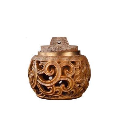 1PCS Wood Medicine Pill Box Mini Sandalwood Rescue Pill Case Portable Storage Sealed Pill Box Orgainer for Personal Health Care (Color : 2.6X2.7CM B)