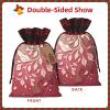 Yioniii Biological Topics on Blackboard pattern Christmas Gift Bags Santa Sack with Drawstring, String Backpacks for Gifts Treat and CandyBlack and White,S view 2