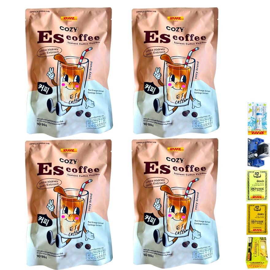 150g Es Coffee by Cozy-S 0% Sugar Delicious Snack Sweet Mellow Good Shape SHIPPING BY DHL (Packs of 4) By Beautygoodshop [Get Free For You Beauty Gifts]