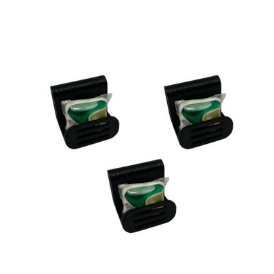 Dishwasher Pod Holder for Improved Dish Cleaning | Securely Place Pod in Compartment for Faster Activation | Made in USA (3-Pack, Black)