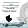 Dishwasher Pod Holder for Improved Dish Cleaning | Securely Place Pod in Compartment for Faster Activation | Made in USA (3-Pack, Black) view 3