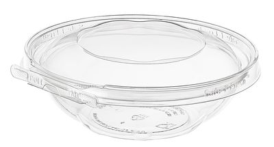 18 oz. Tamper Evident & Tamper Resistant Clamshell Hinged Deli Container Bowl - Ideal for Fruits, Salads, Sweets, Desserts REF# TS18RN (Pack of 75)