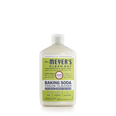 MRS. MEYER'S CLEAN DAY Baking Soda Cream Cleaner, Cuts Grease, Scratch-Free Polish, Lemon Verbena, 16 Fl Oz, Pack of 1