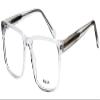 Calabria Big&Tall 21 Rectangular Reading Glasses +2.25 Crystal Transparent Men view 1