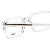 Calabria Big&Tall 21 Rectangular Reading Glasses +2.25 Crystal Transparent Men view 4