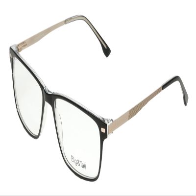 Calabria Big&Tall 22 Square Reading Glasses +2.75 Black/Clear Crystal Men Women