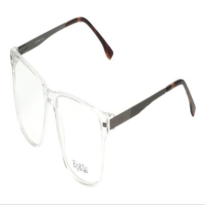 Calabria Big&Tall 22 Square Blue Light Blocking Reading Glasses +1.00 Crystal Clear Men Women