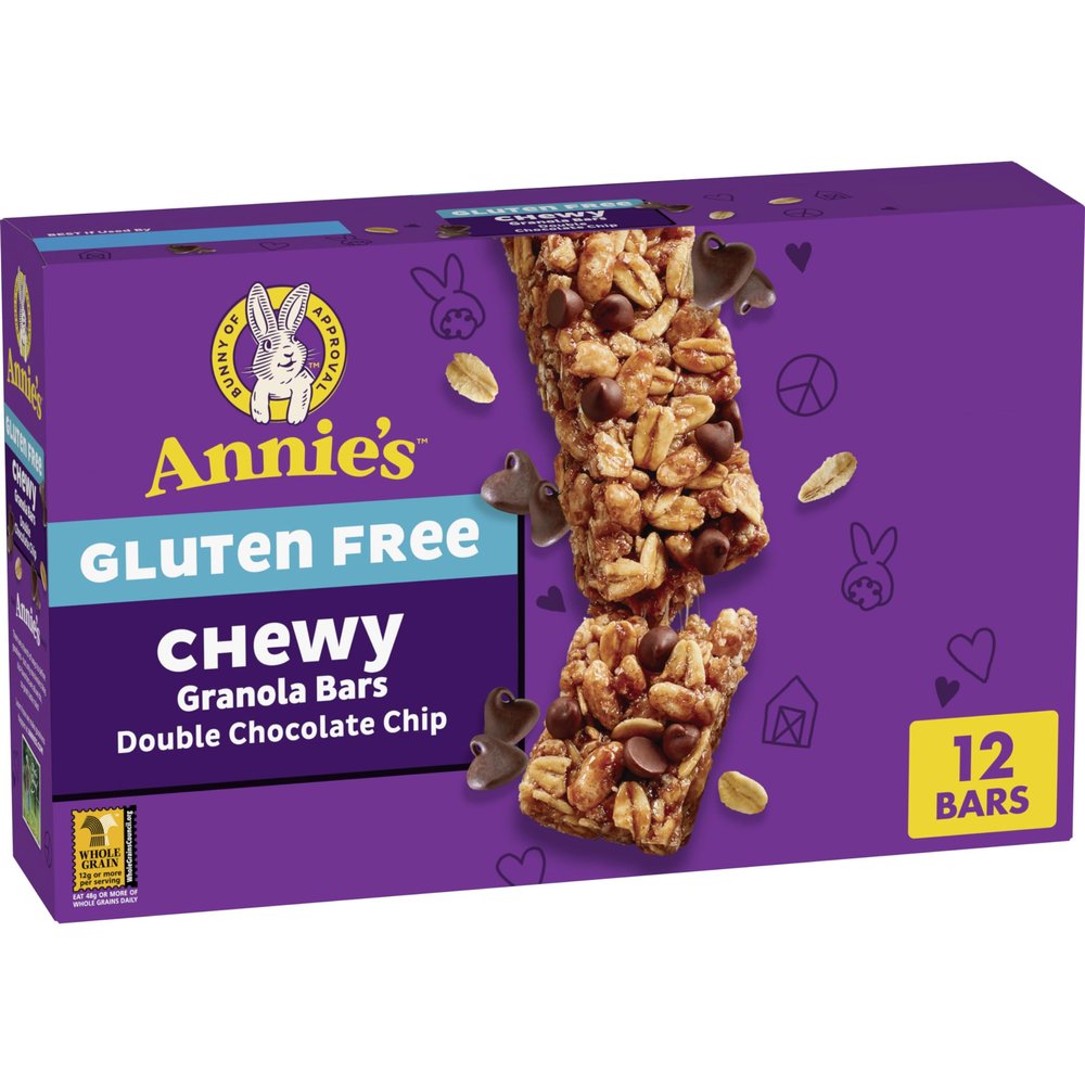 Annie's Gluten Free Chewy Granola Bar, Double Chocolate Chip, 11.76 oz, 12 Bars