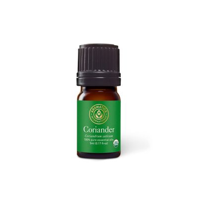 Aromatics International Premium Organic Coriander Essential Oil 5ml | 100% Pure Essential Oil for Diffusion & Aromatherapy