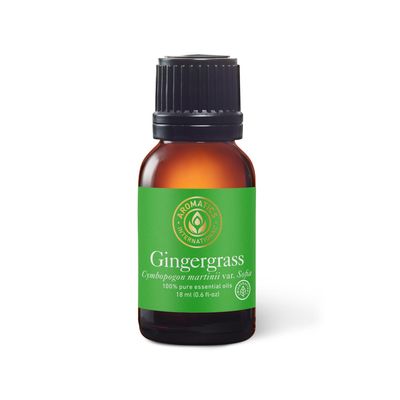 Aromatics International Premium Organic Gingergrass Essential Oil 18ml | 100% Pure Essential Oil for Diffusion & Aromatherapy