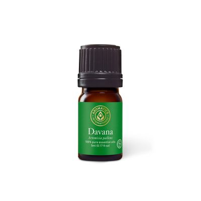 Aromatics International Premium Organic Davana Essential Oil 5ml | 100% Pure Essential Oil for Diffusion & Aromatherapy