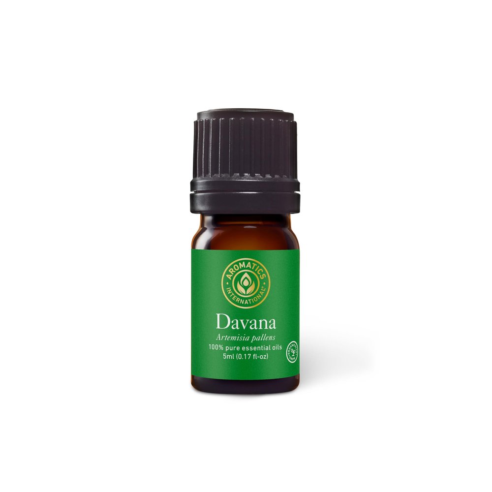 Aromatics International Premium Organic Davana Essential Oil 5ml | 100% Pure Essential Oil for Diffusion & Aromatherapy