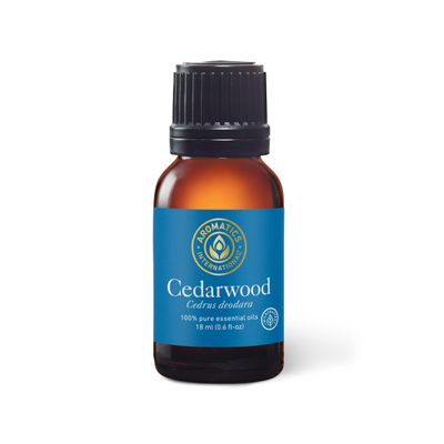 Aromatics International Premium Organic Cedarwood Indian Essential Oil 18ml | 100% Pure Luxurious Essential Oil for Diffusion, Aromatherapy & Wellness Use