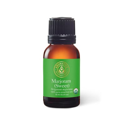 Aromatics International Premium Organic Marjoram Sweet Essential Oil 18ml | 100% Pure Essential Oil for Diffusion & Aromatherapy
