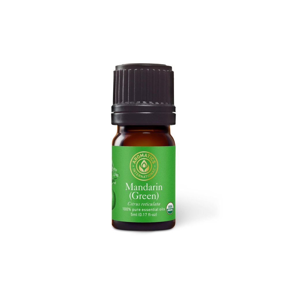 Aromatics International Premium Organic Mandarin Geen Essential Oil 5ml | 100% Pure Essential Oil for Diffusion, Aromatherapy & Wellness Use
