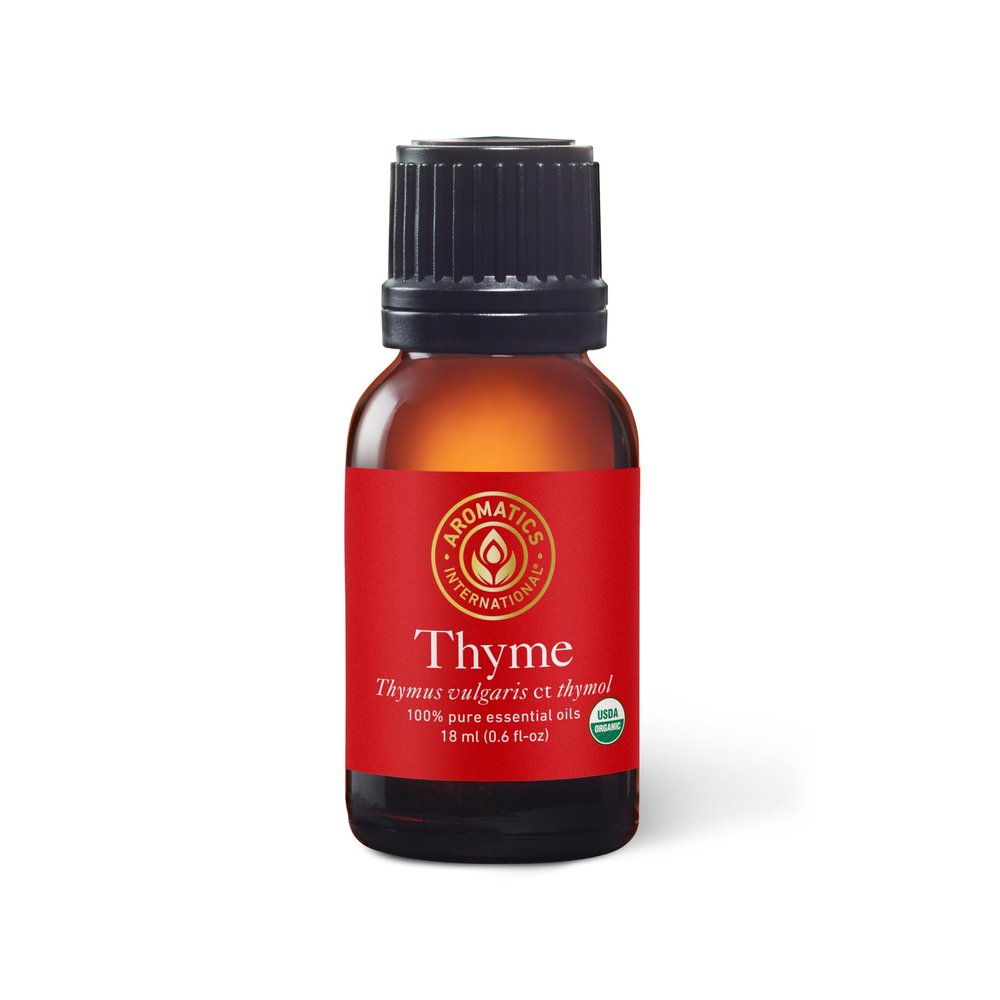 Aromatics International Premium Organic Thyme ct Thymol Essential Oil 18ml | 100% Pure Essential Oil for Diffusion & Aromatherapy