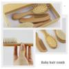 Healvian 1set Wool Hair Brush and Wooden Comb Ergonomic Scalp for Newborn Hair Care Gentle Brush for Daily Use Safe and Comfortable Supplies view 4