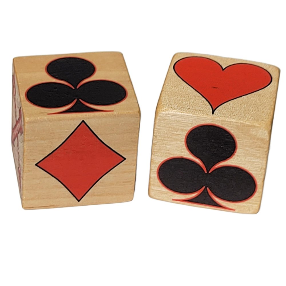 Newt's Playing Cards Suited Trump Wood Cube: Helps Know What is Trump for Card Players - Natural Block