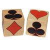 Newt's Playing Cards Suited Trump Wood Cube: Helps Know What is Trump for Card Players - Natural Block view 1