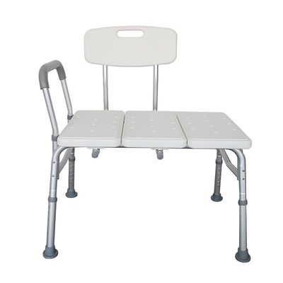 Tub Transfer Bench for Bathtub Shower Chair with Arms and Back,Adjustable Heights,Bathtub Stool Bath Chair Shower Seats for Adults Elderly Seniors Disabled,Supports up to 330Lbs,White Padded Handle