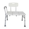 Tub Transfer Bench for Bathtub Shower Chair with Arms and Back,Adjustable Heights,Bathtub Stool Bath Chair Shower Seats for Adults Elderly Seniors Disabled,Supports up to 330Lbs,White Padded Handle view 1