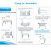 Tub Transfer Bench for Bathtub Shower Chair with Arms and Back,Adjustable Heights,Bathtub Stool Bath Chair Shower Seats for Adults Elderly Seniors Disabled,Supports up to 330Lbs,White Padded Handle view 3