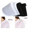 3Pairs Women Men Soft Padded Shoulder Pads for Blazer T-Shirt Clothes Sewing Accessories (Color : Black S) view 2