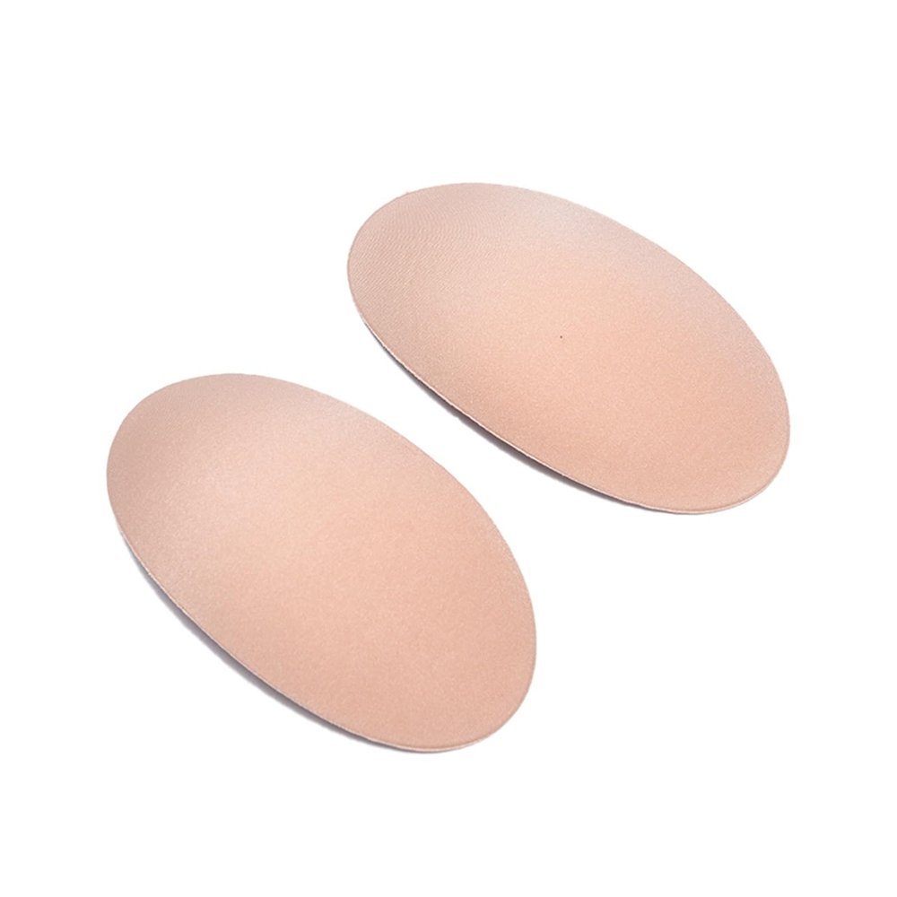 1 Pair Reusable Self-Adhesive Non-Slip Shoulder Clothes Soft Padded Shoulder Sewing Accessories (Color : Beige)