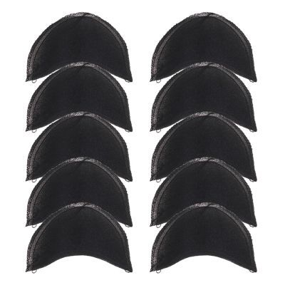 10pcs=5Pairs Soft Padded Shoulder for Blazer T-Shirt Clothes Sewing Accessories (Color : Black L)