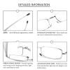 REAVEE 3 Pack Folding Reading Glasses with Keychain Compact Bags for Women Men, Blue Light Blocking Spring Hinge Portable Pocket Readers, Black Gold and Silver 3.5 view 3