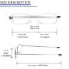 REAVEE 3 Pack Folding Reading Glasses with Keychain Compact Bags for Women Men, Blue Light Blocking Spring Hinge Portable Pocket Readers, Black Gold and Silver 3.5 view 4