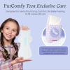 PurComfy Teens Maxi Period Pads with Wings for Tweens, Organic Cotton Sanitary Pads for Teens Girls 9-14, Long Overnight Size, 15 CT view 2