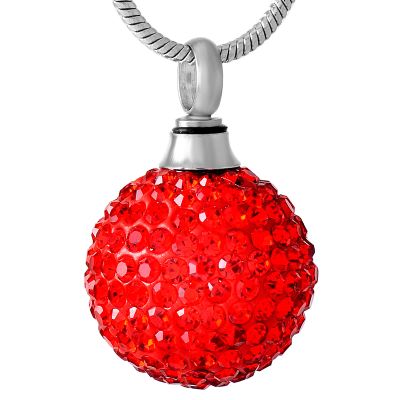 BIAIHQIE Stainless Steel Keepsake Urn Necklace Hold Zircon Memorial Jewelry For Cremation Ashes For Women,4
