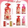 Pasimy 100 Pcs Valentines Treat Bags Bulk Valentine's Day Cellophane Gift Bags Pink Red Heart Clear Sweet Bear Plastic Goodie Candy Pouches with Twist Ties for Wedding Party Favors Supplies view 2