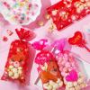 Pasimy 100 Pcs Valentines Treat Bags Bulk Valentine's Day Cellophane Gift Bags Pink Red Heart Clear Sweet Bear Plastic Goodie Candy Pouches with Twist Ties for Wedding Party Favors Supplies view 4