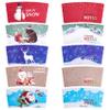 120pcs Christmas Coffee Cup Hot Chocolate Cup Sleeves, Fits 12 oz to 20 oz, with 5 Different Custom Xmas Designs for Christmas Hot Chocolate, Coffee, Cocoa, Tea or Cold Beverage view 3