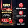 6in1 Cayenne Pepper Extract Capsules with Organic Turmeric Curcumin Root, Black Pepper, and More - Support Digestion System, Heart Health, Immunity Function - 210 Capsules view 3