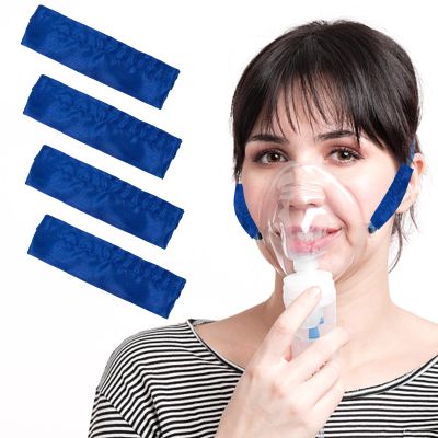 4 Pack CPAP Strap Covers, CPAP Headgear Strap Covers, Universal Satin CPAP Face Cushion Strap Pads Compatible with Full CPAP Mask, Reusable CPAP Mask Cushions for Reduce Red Marks, CPAP Supplies