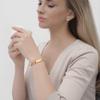 mnmoom Medical Alert Bracelets for Women Stainless steel Heart Medical ID bracelets with Free Engraving (Slider Box chain-Gold/TYPE 1 DIABETES) view 4