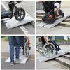 Handicap Ramps Wheelchair Ramp Foldable Aluminum Threshold Ramp Non-Slip Scooter Ramp for Wheelchair Trolley Handicap Ramps Bridging Ramp Sturdy view 3